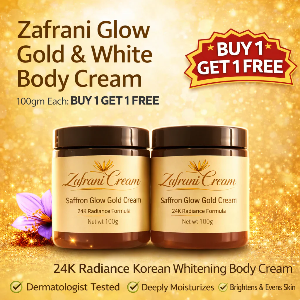 (BUY 1 GET 1 FREE) Zafrani® - Magic Glow Gold & White Body Cream Combo